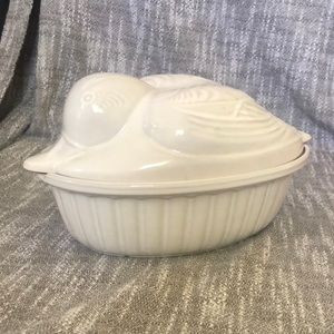 West Germany casserole crock with duck lid
